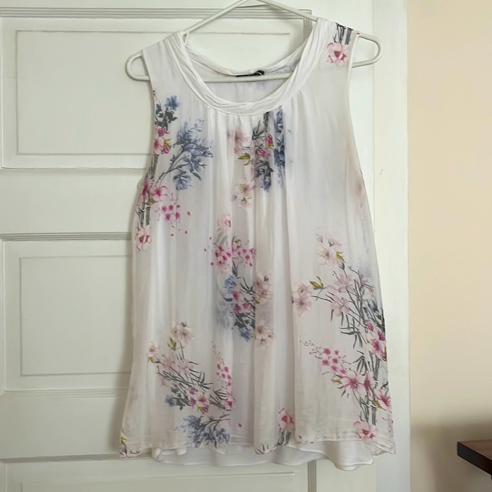 Beautiful gauze tank with cotton tank inner layer